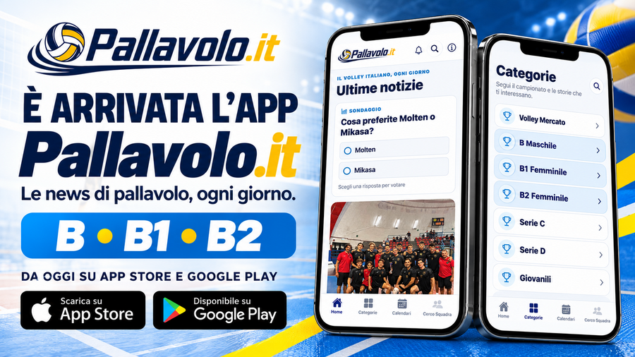 Pallavolo.it: Arriva l’app per seguire Serie B, B1 e B2