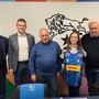 Il Segretario Generale Bellotti, il vice presidente Sala, il presidente Manfredi, l'Assessora comunale allo Sport Letizia Perini e il vice presidente Sità Il Segretario Generale Bellotti, il vice presidente Sala, il presidente Manfredi, l'Assessora comunale allo Sport Letizia Perini e il vice presidente Sità
