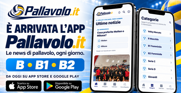 Pallavolo.it: Arriva l’app per seguire Serie B, B1 e B2 Pallavolo.it: Arriva l’app per seguire Serie B, B1 e B2