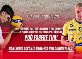 Piacenza: Asta benefica per i palloni dei Play Off Scudetto