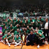 Il Panathinaikos di coach Chiappini che vince in Grecia
