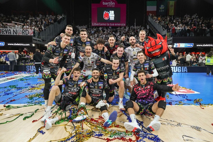 Perugian festeggia la vittoria su Trento
