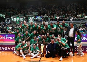 Il Panathinaikos di coach Chiappini che vince in Grecia