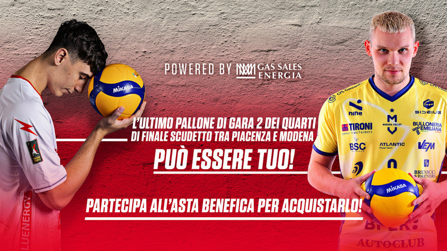 Piacenza: Asta benefica per i palloni dei Play Off Scudetto