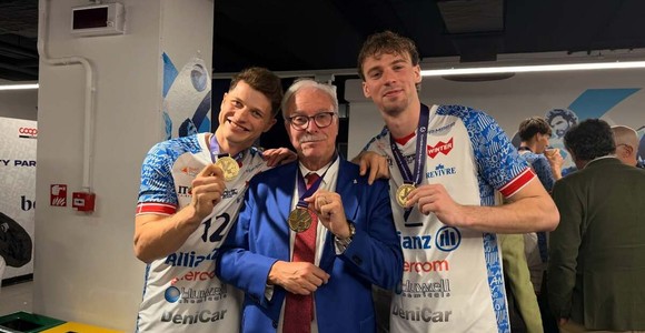 Rotty, Fusaro e Reggers dopo il successo in Challenge Cup