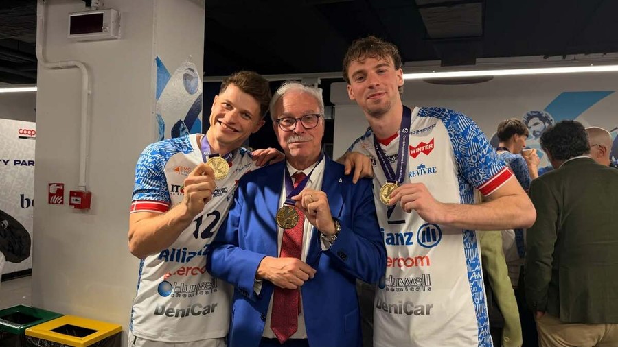 Rotty, Fusaro e Reggers dopo il successo in Challenge Cup Rotty, Fusaro e Reggers dopo il successo in Challenge Cup