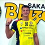 Tommaso Rinaldi con la maglia degli Osaka Blazers Sakai