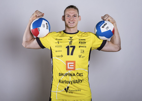 Renārs-Pauls Jansons con la maglia del Vk CEZ Karlovarsko