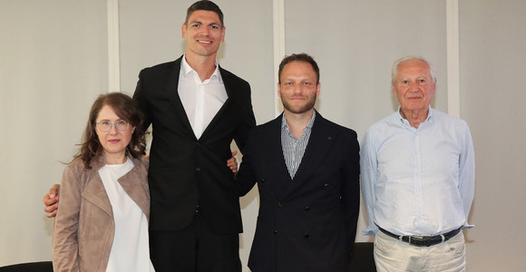 Sileoni, Podrascanin, Giulianelli e Massaccesi, il vertice di Lube Volley