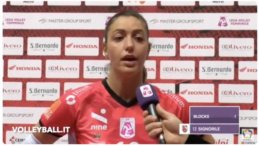 Cuneo: Noemi Signorile affranta dopo il ko con Vallefoglia