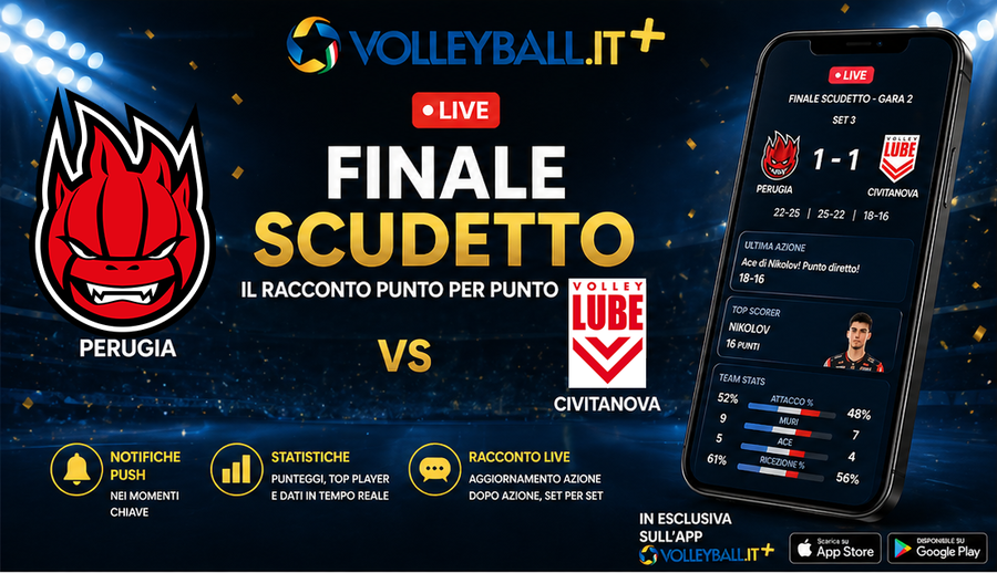 Finale Scudetto: Gara 1. Il racconto punto a punto... su Volleyball.it+