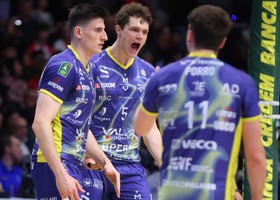 L'urlo di Pardo Mati, autore di 14 punti con il 91% in attacco