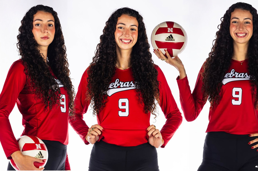 Virginia Adriano con la maglia del Nebranska