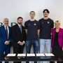 Joris Seddik e Francesco Comparoni con il vice presidente di gas Sales Bluenergy Giuseppe Bongiorni e  Sara Caruso e Osvaldo Badaracco