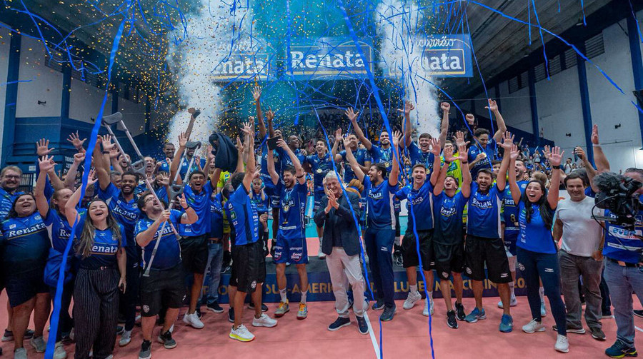 Vôlei Renata sorprende il Sada Cruzeiro e vince il Campionato Sudamericano per club