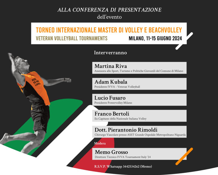 Milano presenta i “Veteran Volleyball Tournaments”