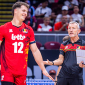 Il Ct del Belgio Emanuele Zanini con lo schiacciatore Rotty