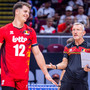 Il Ct del Belgio Emanuele Zanini con lo schiacciatore Rotty