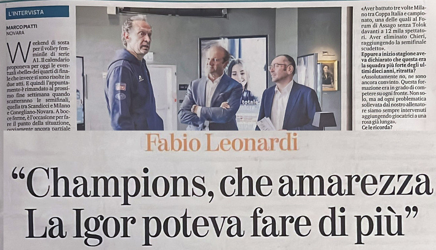 Novara: Leonardi, “Champions che amarezza. La Igor poteva fare di più”. Grande distanza dal post di Bernardi altro che “obiettivi raggiunti”