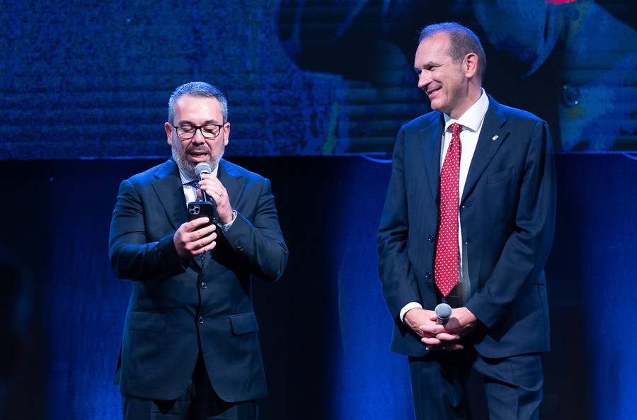 Azevedo, presidente FIVB, e Righi, presidente di Lega Azevedo, presidente FIVB, e Righi, presidente di Lega