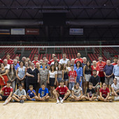 Piacenza, entusiasmo al PalabancaSport per il primo allenamento aperto ai tifosi