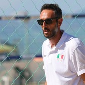 Gli azzurri della Nazionale maschile di beach volley al lavoro agli ordini di Paolo Nicolai