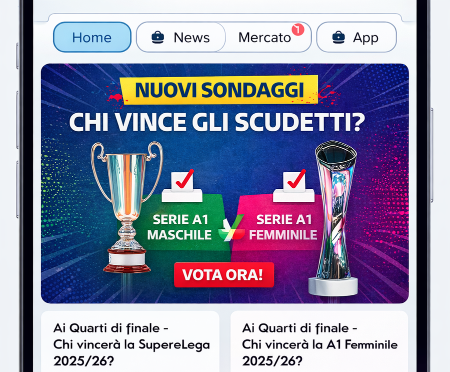 Superlega Credem Banca e A1 Tigotà: nuovi sondaggi per i lettori di Volleyball.it+