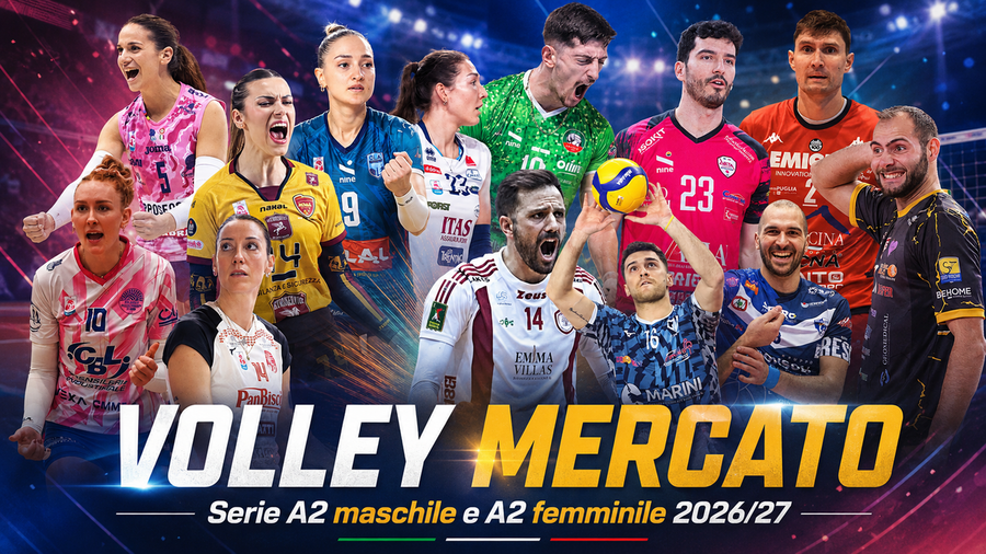 Volley mercato A2 2026/27: su Volleyball.it+ i tabelloni esclusivi di Serie A2 maschile e femminile