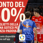 Promo Volleyball.it+ e Gas Sales Bluenergy Piacenza. Sull'APP il codice sconto del 50% per la Tribuna Gotico