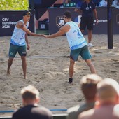Samuele Cottafava e Gianluca Dal Corso durante l'esordio agli Europei Samuele Cottafava e Gianluca Dal Corso durante l'esordio agli Europei