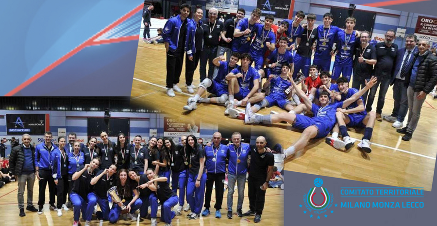 Fipav Milano Monza Lecco: Under 19maschile e Under 18 femminile. Doppietta Vero Volley