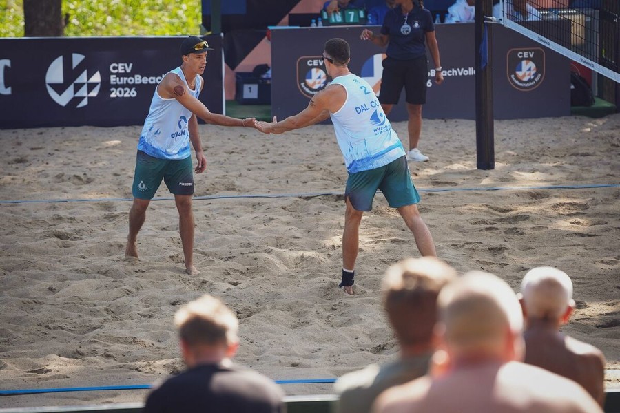 Samuele Cottafava e Gianluca Dal Corso durante l'esordio agli Europei Samuele Cottafava e Gianluca Dal Corso durante l'esordio agli Europei
