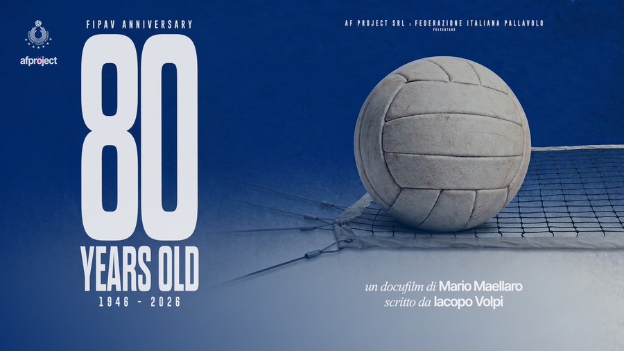 La locandina del docufilm 80 YEARS-FIPAV ANNIVERSARY