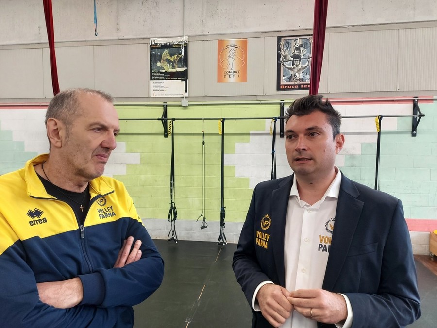 Il coach Codeluppi e il ds Alessandro Grossi