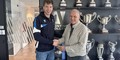 Elia Bossi con il presidente di Trentino Volley Marcello Poli