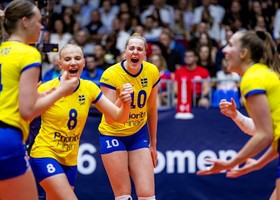 La Svezia festeggia la qualificazione ai quarti del CEV Trendyol EuroVolley 2026