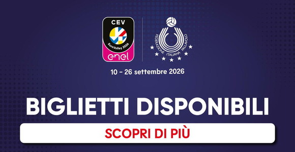 CEV Enel EuroVolley 2026: disponibili 600 nuovi biglietti per Italia-Svezia a Napoli CEV Enel EuroVolley 2026: disponibili 600 nuovi biglietti per Italia-Svezia a Napoli