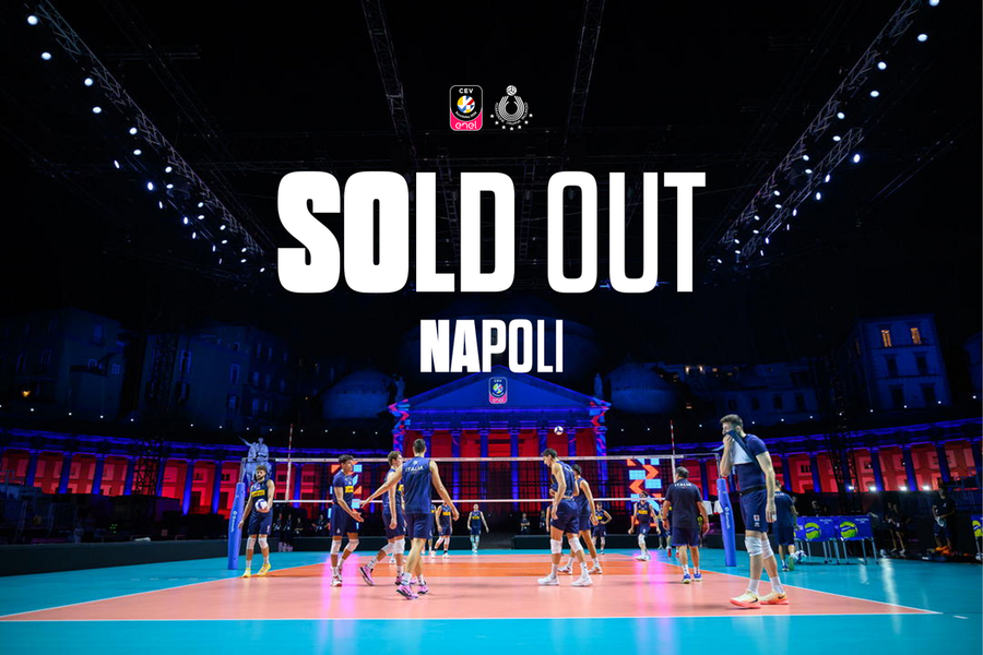 Tutto esaurito in Piazza del Plebiscito per Italia-Svezia, gara inaugurale di EuroVolley 2026