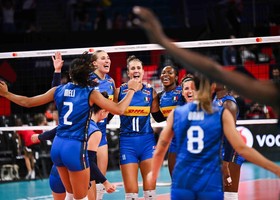 Le Azzurre durante EuroVolley 2026