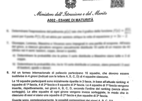 Maturità 2026, nella prova di matematica spunta la pallavolo: gironi, ranking e sorteggi come in Champions League Maturità 2026, nella prova di matematica spunta la pallavolo: gironi, ranking e sorteggi come in Champions League