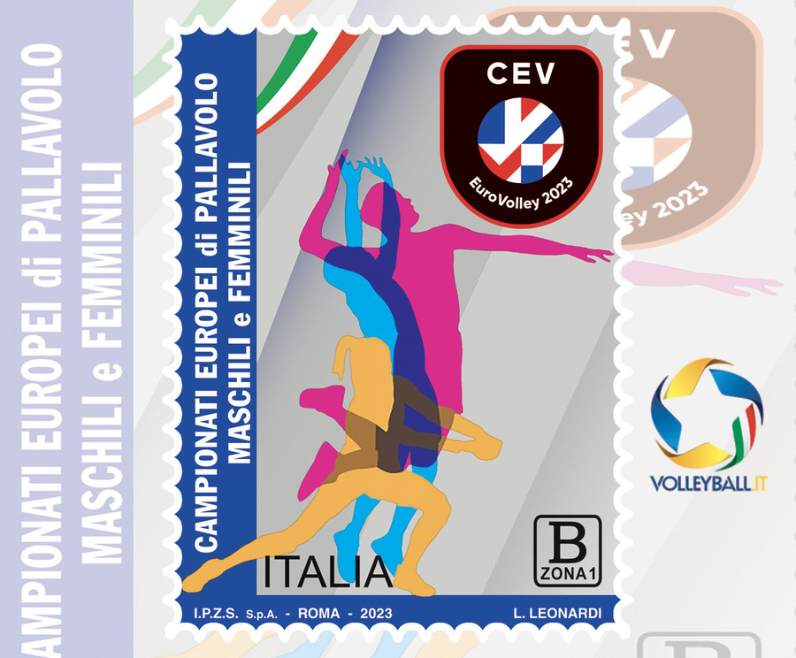 Verso l'Europeo: Ecco il francobollo per l'Eurovolley 2023