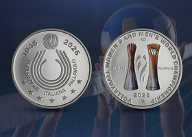 La medaglia della Zecca dello Stato dedicata agli 80 anni della FIPAV La medaglia della Zecca dello Stato dedicata agli 80 anni della FIPAV