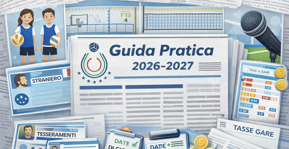 Guida Pratica 2026/27: SuperLega, A2 A3 maschile. Più obblighi sui giovani, due time out a set e cresce il costo arbitrale Guida Pratica 2026/27: SuperLega, A2 A3 maschile. Più obblighi sui giovani, due time out a set e cresce il costo arbitrale