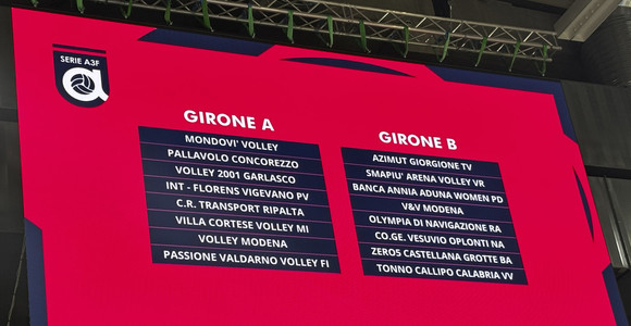 Serie A3 femminile 2026/27: Il calendario completo dei gironi A e B