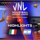 VNL: Italia - Argentina 0-3, highlights video