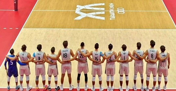 L'Italia maschile festeggia il successo sul Portogallo ai Giochi del Mediterraneo