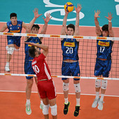 Un momento del test match tra Italia e Turchia a Bergamo
