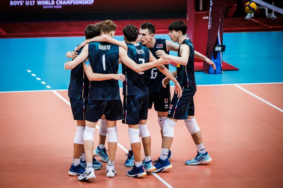 L'Italia Under 17 durante la vittoria contro Cuba ai Mondiali di Doha L'Italia Under 17 durante la vittoria contro Cuba ai Mondiali di Doha
