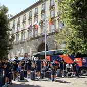 L'arrivo della Nazionale maschile a Napoli per EuroVolley 2026
