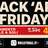 Black Friday: L'abbonamento all'app Volleyball.it+ a metà prezzo per tre giorni